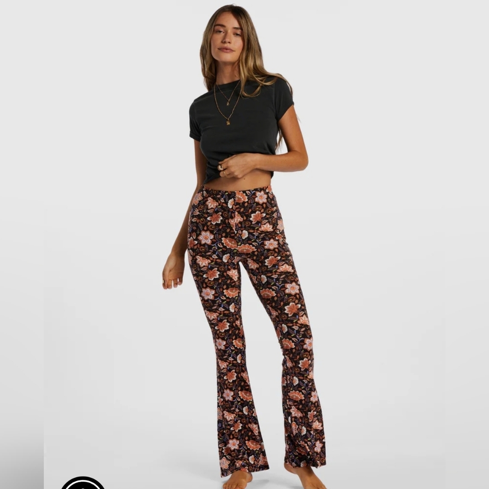 Billabong Sundown High-Waisted Flare Pants Size M